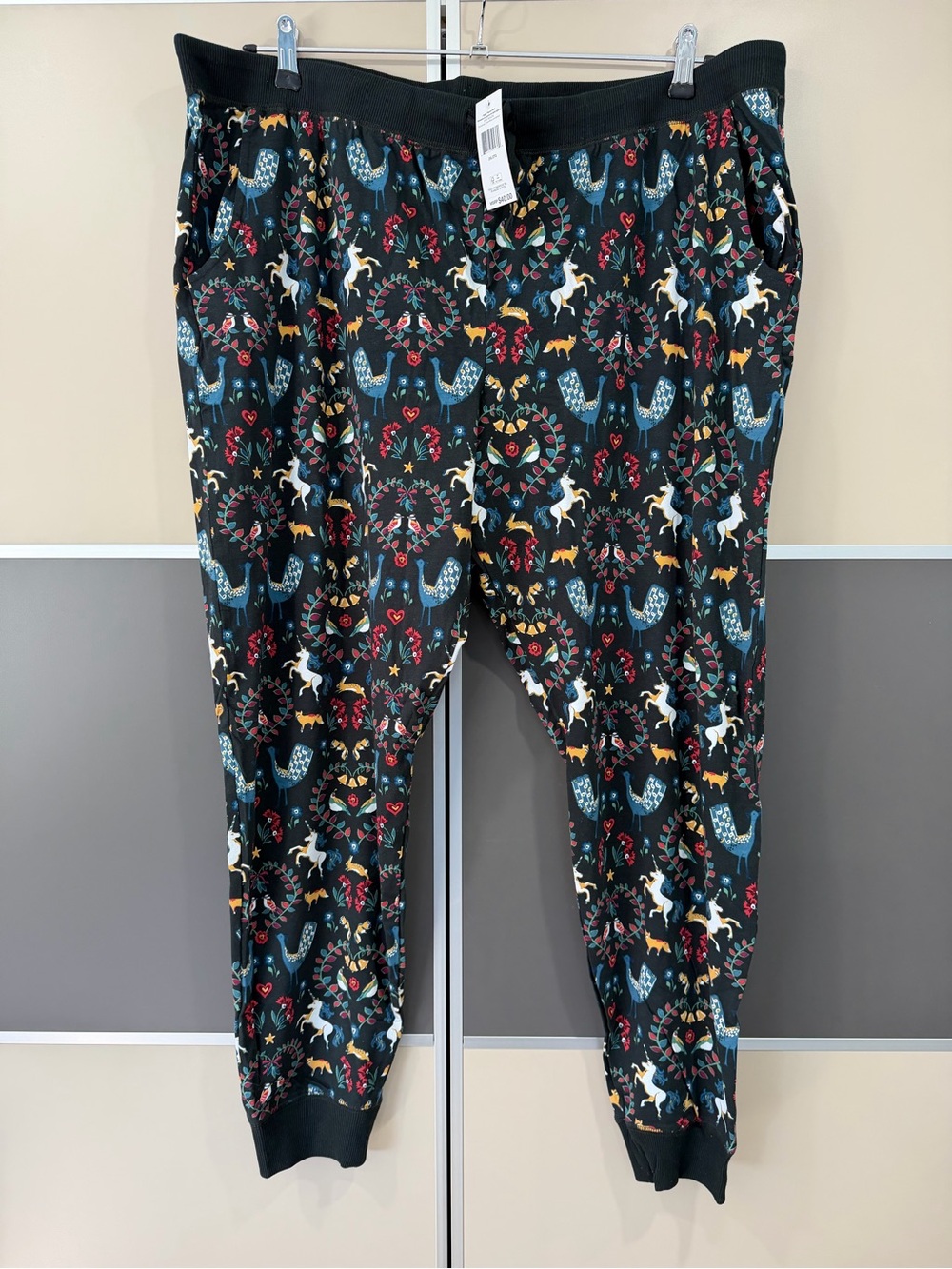 Vera Bradley Enchanting Dream Jogger Pajama Pants 2XL Woodland Unicorn Floral